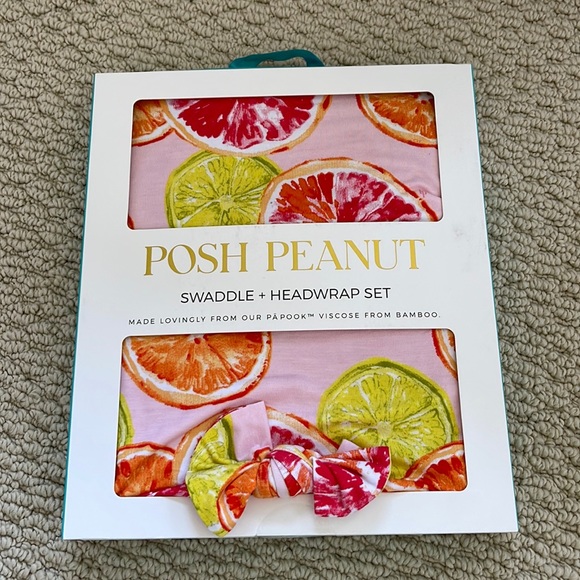Posh Peanut Matching Sets Nib Posh Peanut Swaddle Set In Citrine